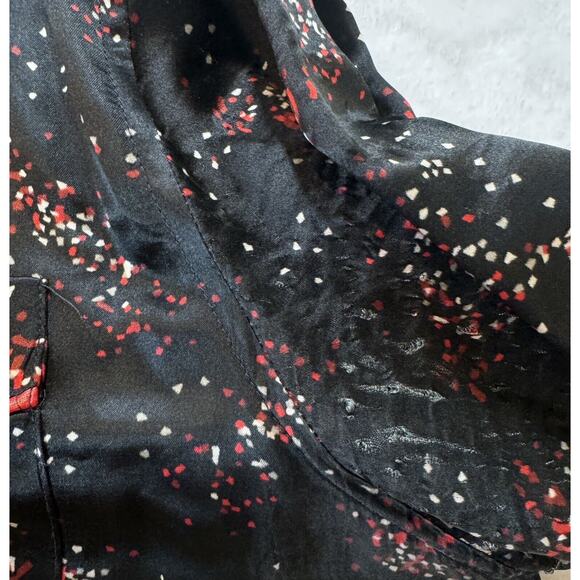 Bottega Veneta Black Pixel Pattern Pyjama Shirt Mens 50/M Graphic Silk Blend - Picture 10 of 16